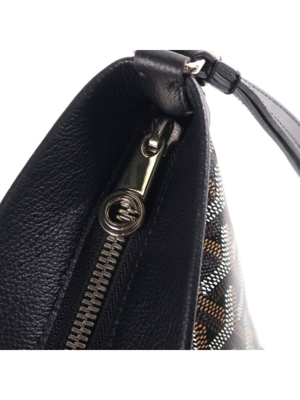 Goyard Conti Pouch Leather Handbag Clutch Black - Picture 6 of 8